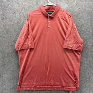 Brooks Brothers Polo Shirt Mens XL Red Double Mercerized Cotton Knit Casual